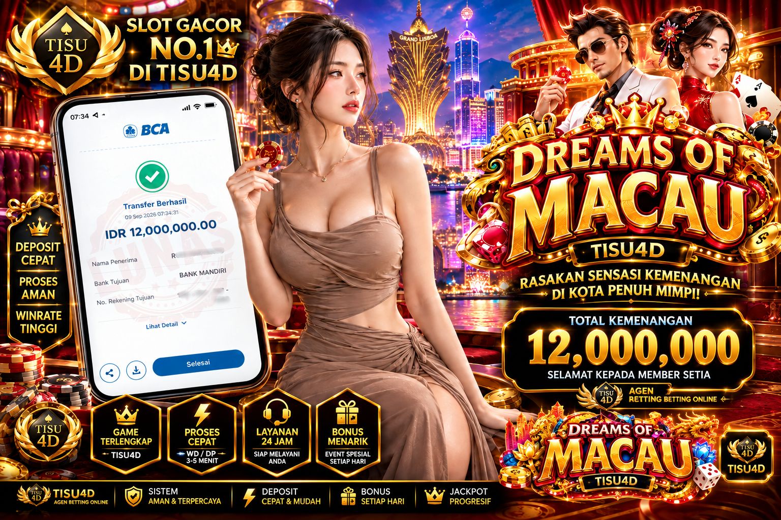 🎰 MIMPI MACAU JADI NYATA! DREAMS OF MACAU CAIRKAN 12 JUTA PAS! 💰