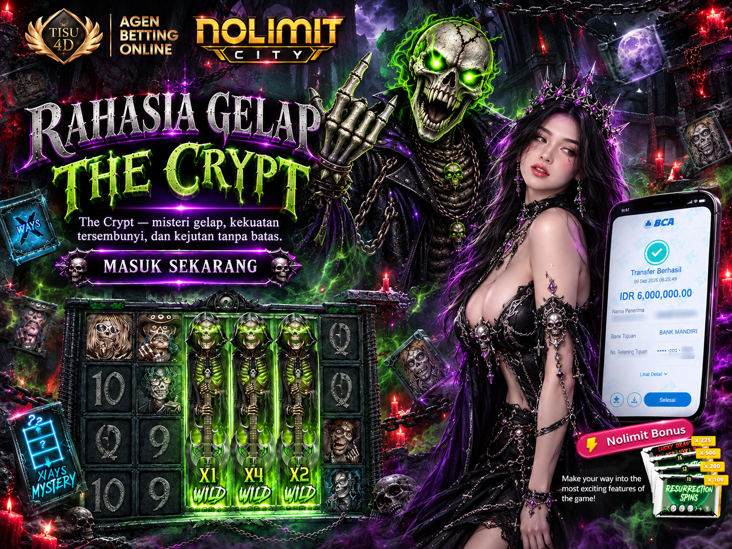 💀 THE CRYPT: Dunia Misteri Penuh Jackpot 💀