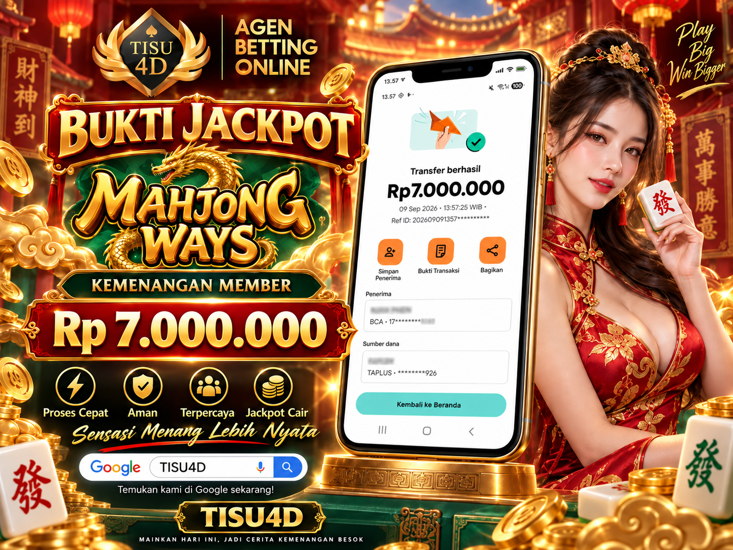 💥 JACKPOT MAHJONG WAYS 2 PECAH! MANISNYA KEMENANGAN DI TISU4D!
