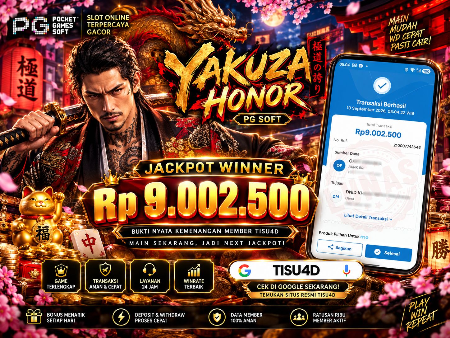 🗡️ KEHORMATAN YAKUZA MEMBAWA CUAN! YAKUZA HONOR SUKSES CAIRKAN 9 JUTA! ⚔️💰