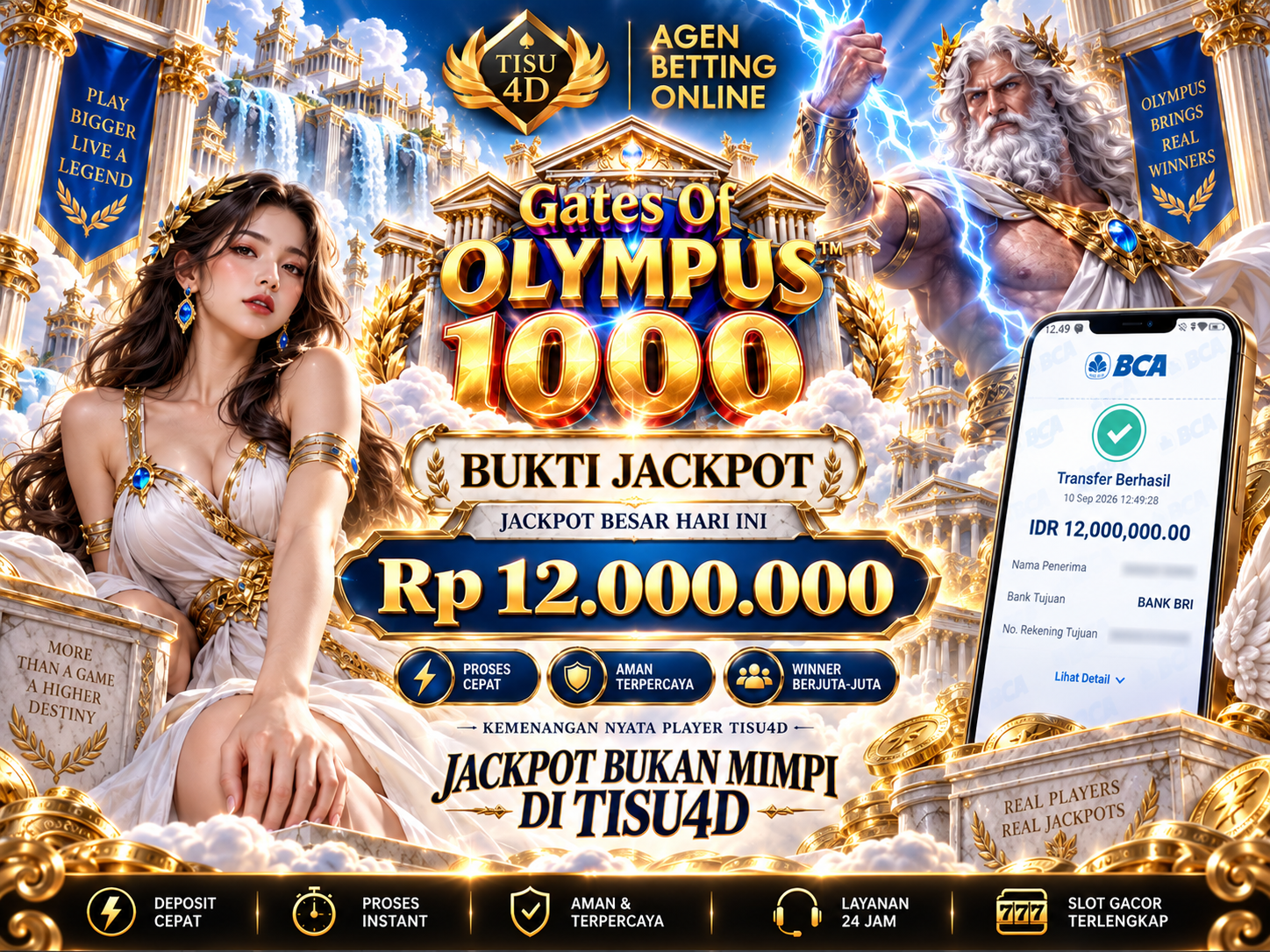 🔥 JACKPOT GATES OF OLYMPUS 1000 MENGGILA! 🔥 ⚡ Petir Olympus Menyambar, Jackpot Besar Siap Menggelegar! ⚡ 💰 Rasakan Sensasi Jackpot Fantastis dan Buktikan Kemenanganmu! 👑 GATES OF OLYMPUS 1000 — JA