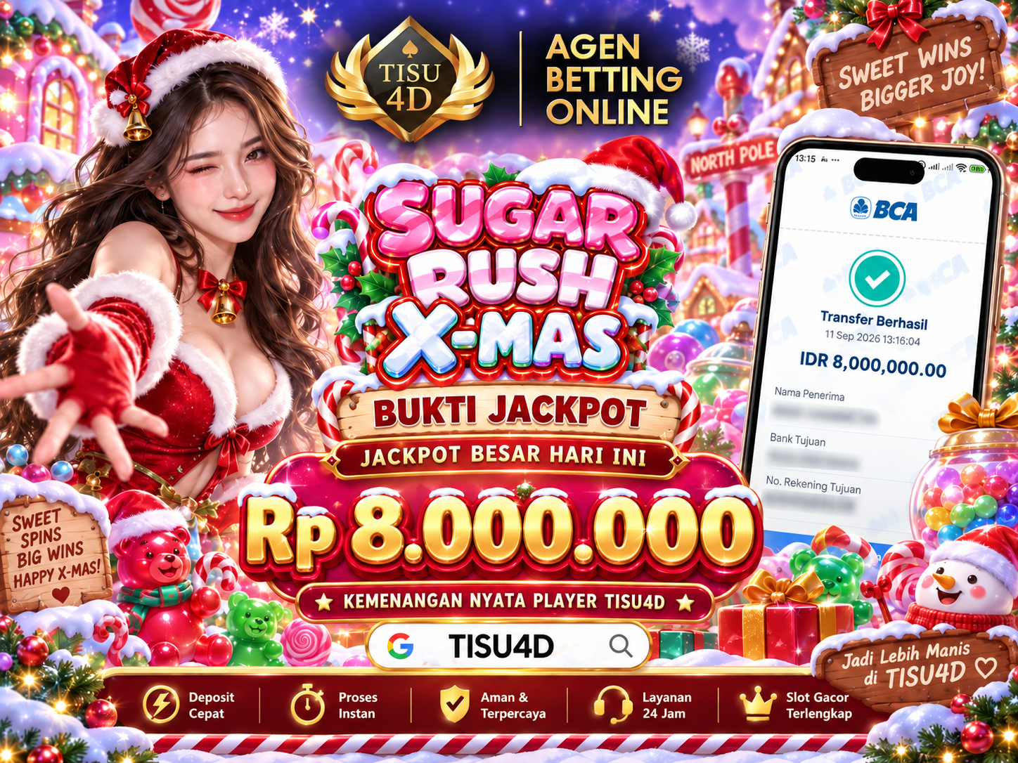 🎄🍬 JACKPOT SUGAR RUSH XMAS! 🍬🎄 ✨ MANISNYA NATAL, GACORNYA BIKIN NAGIH! ✨ 💰 JACKPOT BESAR SIAP BIKIN XMAS MAKIN MERIAH! 🔥 SUGAR RUSH XMAS — SAATNYA RAYAKAN KEMENANGAN! 🎅💎