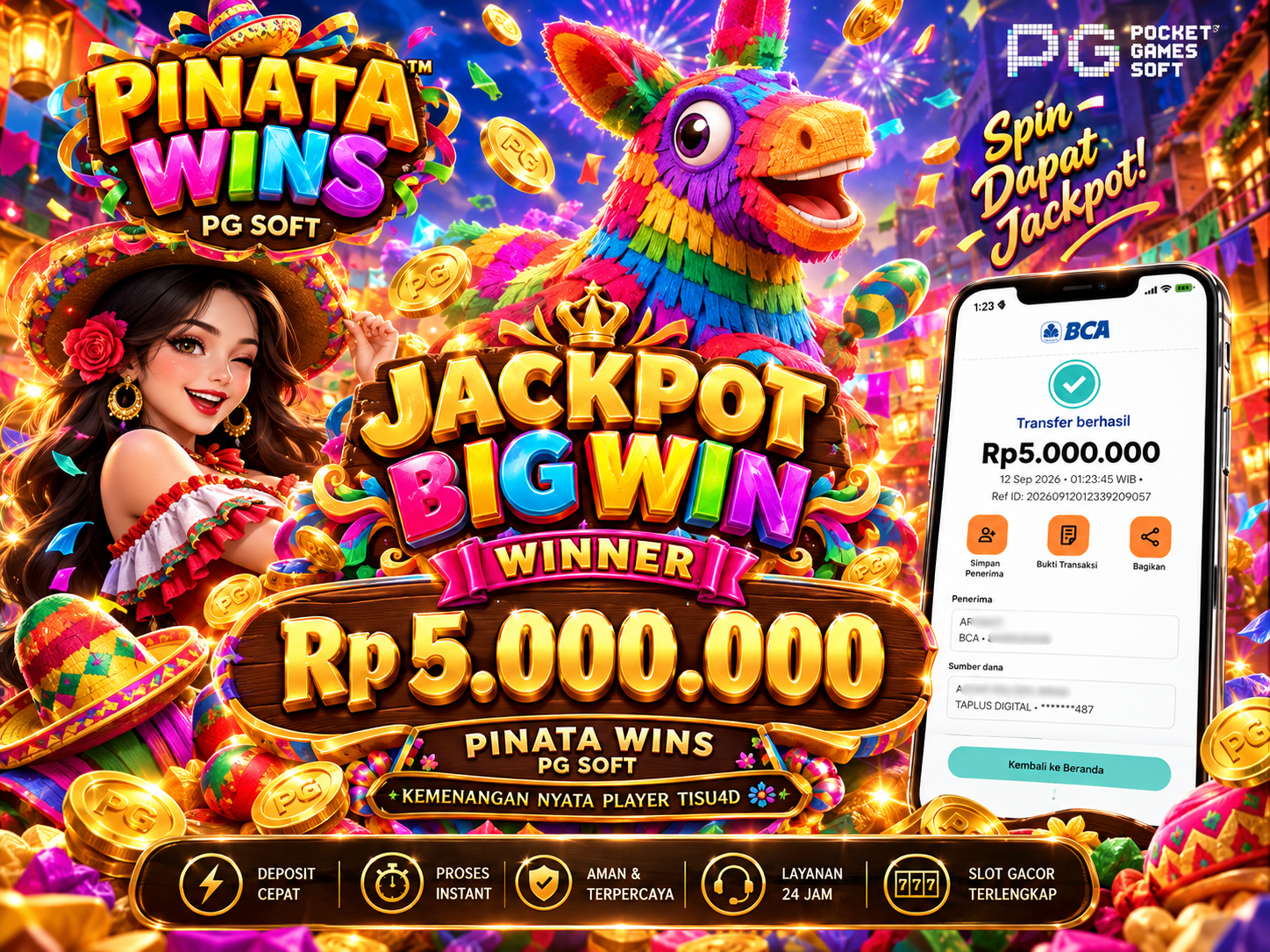 🪅 PINATA PECAH BAWA CUAN! PINATA WINS CAIRKAN BIG WIN 5 JUTA PAS🪅💰