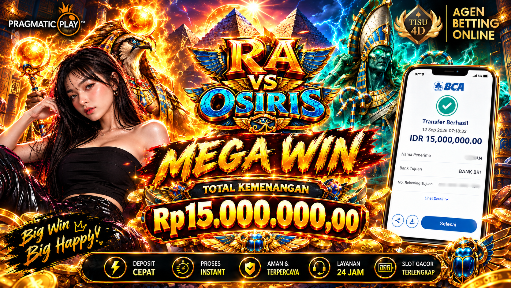 ☀️ PERTANDINGAN DEWA MESIR MELEDAK! RA VS OSIRIS CAIRKAN MEGA WIN 15 JUTA! 👁️💰