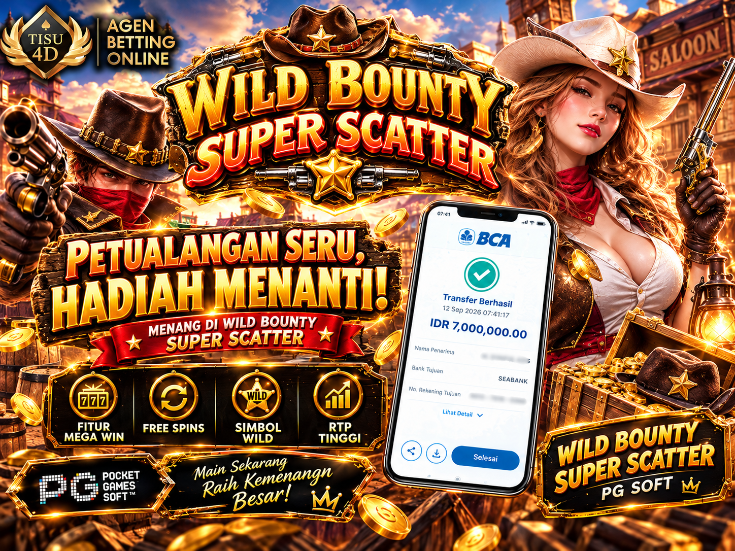 🤠 PETUALANGAN SERU BAWA BURUAN HADIAH 7 JUTA! WILD BOUNTY SUPER SCATTER MELEDAK! 🤠💰