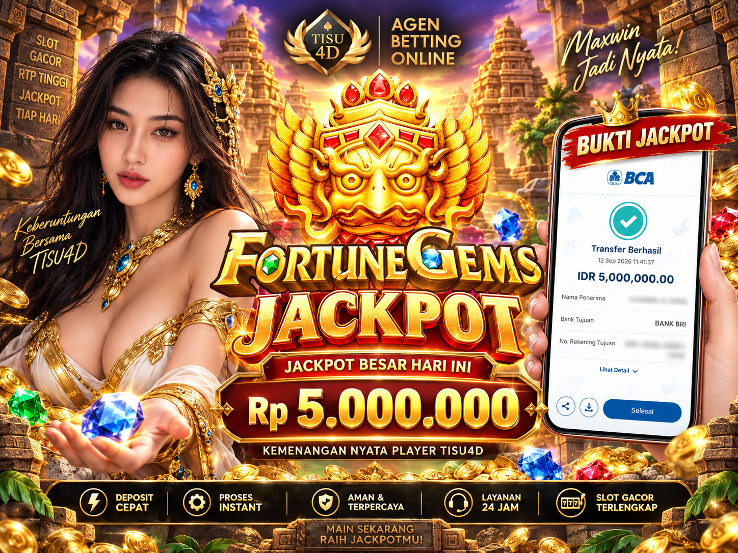 💎🔥 JACKPOT FORTUNE GEMS! 🔥💎 ✨ KILAUAN PERMATA, JACKPOT MAKIN MEMBARA! ✨ 💰 FORTUNE GEMS — RAIH JACKPOT BESAR HANYA DI TISU4D! 🍀 KEBERUNTUNGANMU BERKILAU, JACKPOT SIAP MENANTI! 🔥