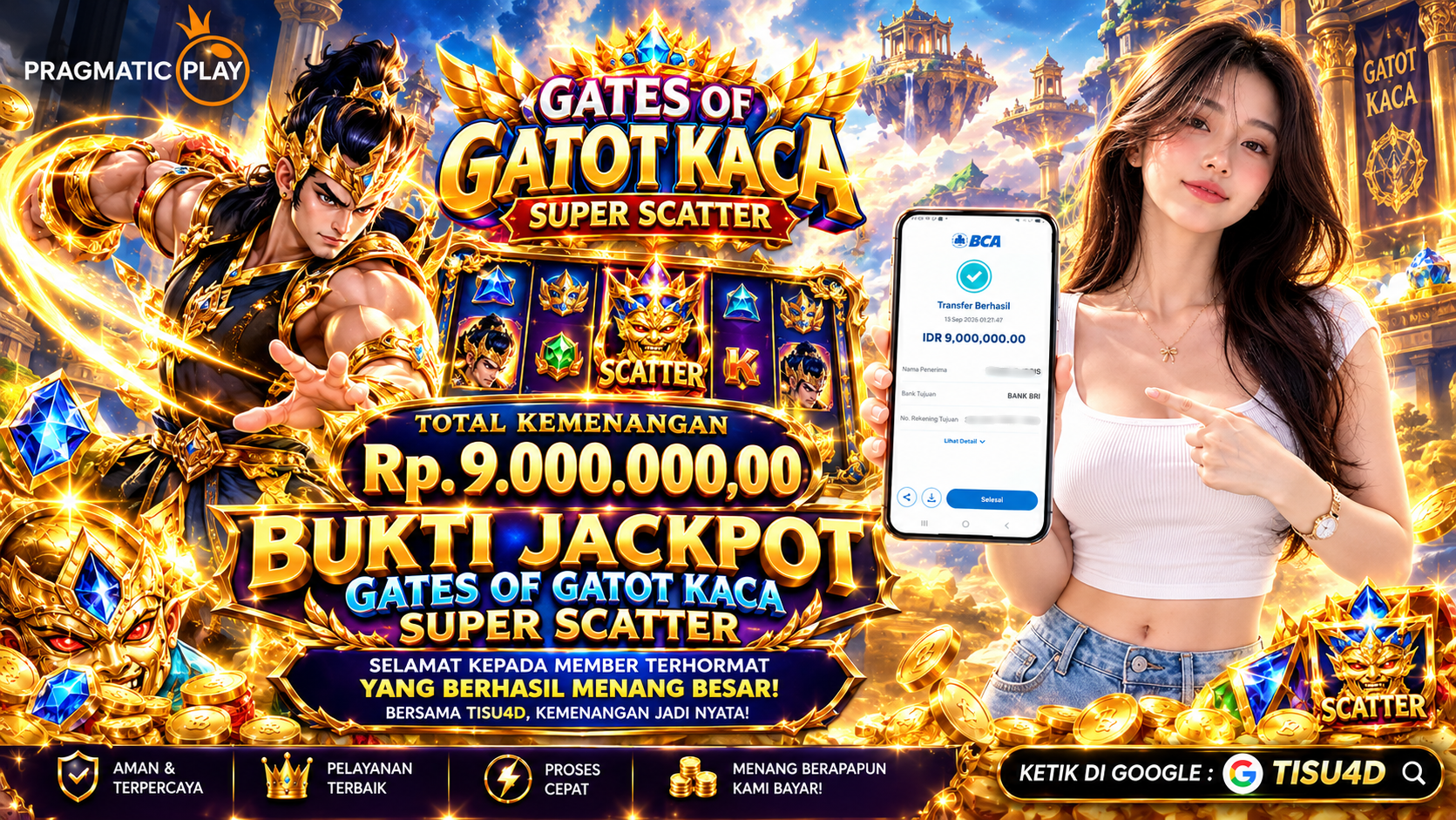 🛡️ OTOT KAWAT TULANG BESI MELEDAK! GATES OF GATOT KACA SUPER SCATTER CAIRKAN 9 JUTA PAS! 🛡️💰