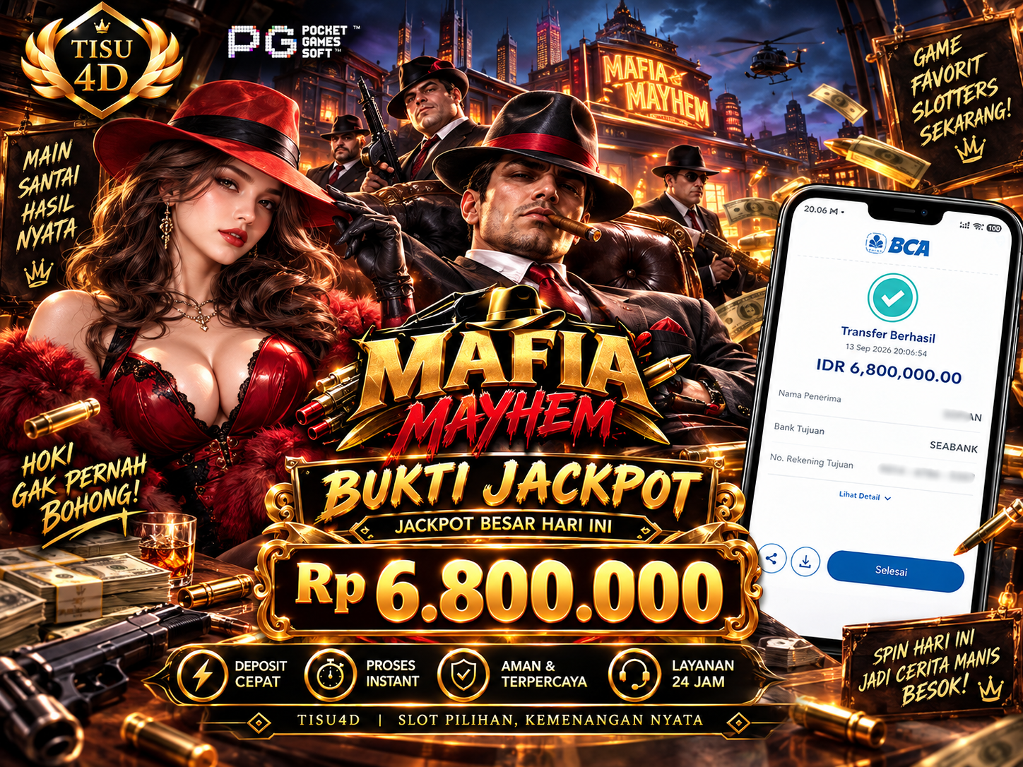 🎩 HOKI GAK PERNAH BOHONG! MAFIA MAYHEM CAIRKAN JACKPOT 6,8 JUTA! 🎩💰
