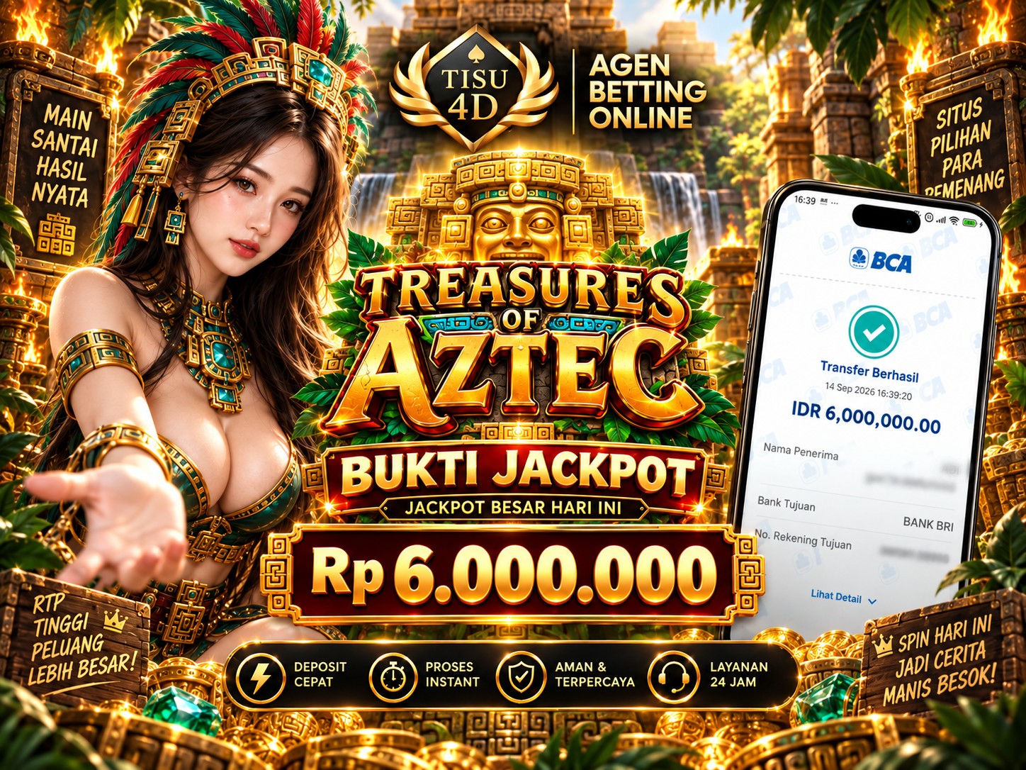 🔥 JACKPOT TREASURE AZTEC! 🔥 💎 Harta Karun Aztec, Jackpot Besar Siap Mengguncang! ⚡ TEMUKAN HARTA, KEJAR JACKPOTNYA! 👑 TREASURE AZTEC — SENSASI JACKPOT HANYA DI TISU4D!