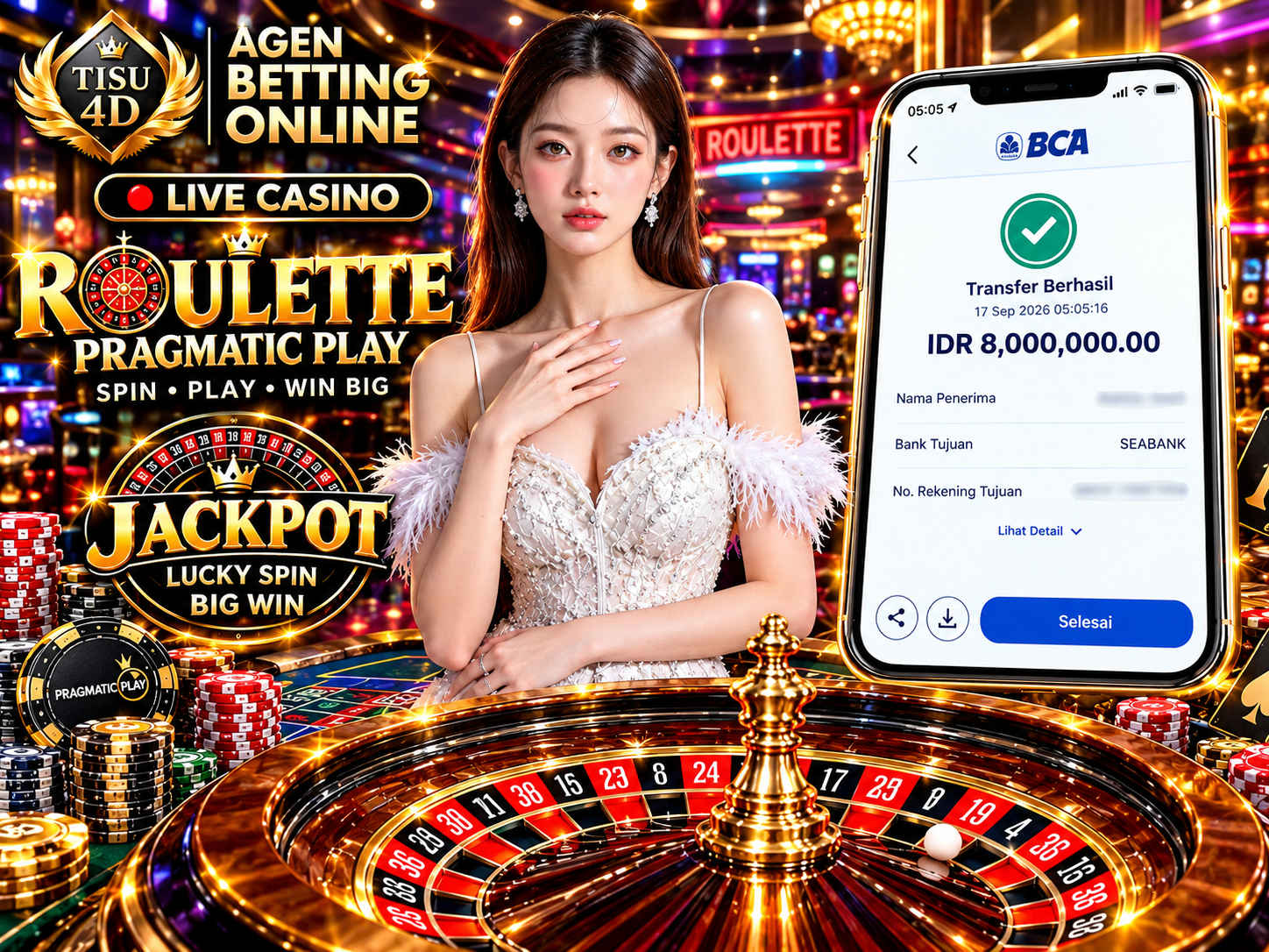 Putaran Lucky Spin Membawa Hoki! Member TISU4D Tembus Jackpot IDR 8.000.000 di Live Casino Roulette!