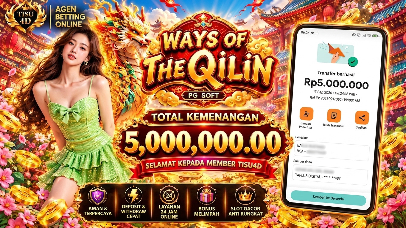 Makhluk Keberuntungan Beraksi! Jackpot Rp 5.000.000 Pecah di Ways of the Qilin!